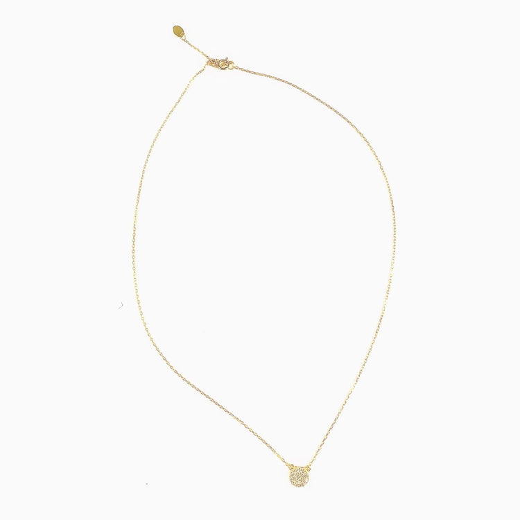 Petite Crystal Circle Necklace (sterling silver or 16K gold) Sweetwater Labs