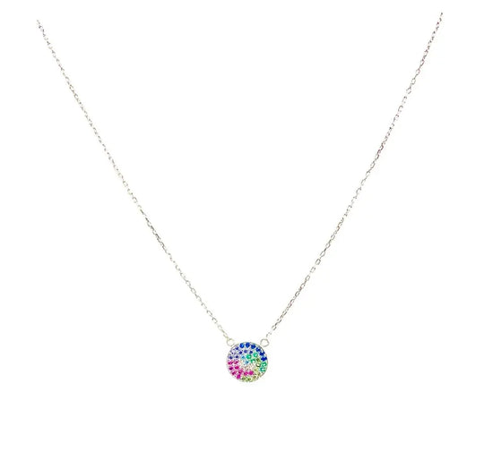 Rainbow Disc Necklace (sterling silver or 16K gold) Sweetwater Labs