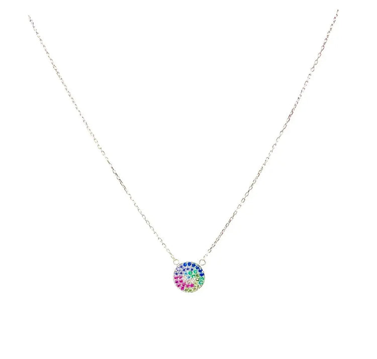 Rainbow Disc Necklace (sterling silver or 16K gold) Sweetwater Labs