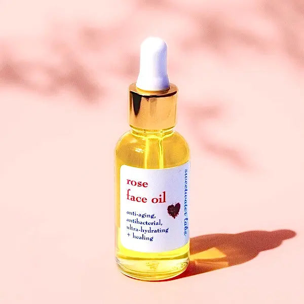 Rose Face Oil. Pure Bulgarian Rose and Argan Oils. Super Nourishing + Hydrating. Incredible Results Sweetwater Labs