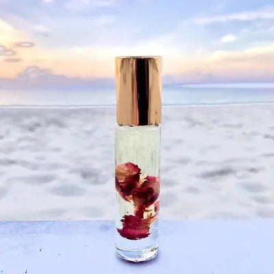 Rose Oil Roll On Perfume. Stress reliever + mood lifter. 100% natural alternative to chemical fragrances! Sweetwater Labs