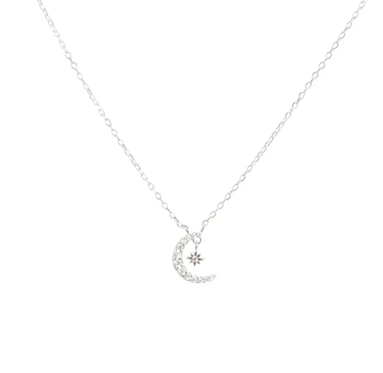 Star Moon Delicate Chain Necklace Sweetwater Labs