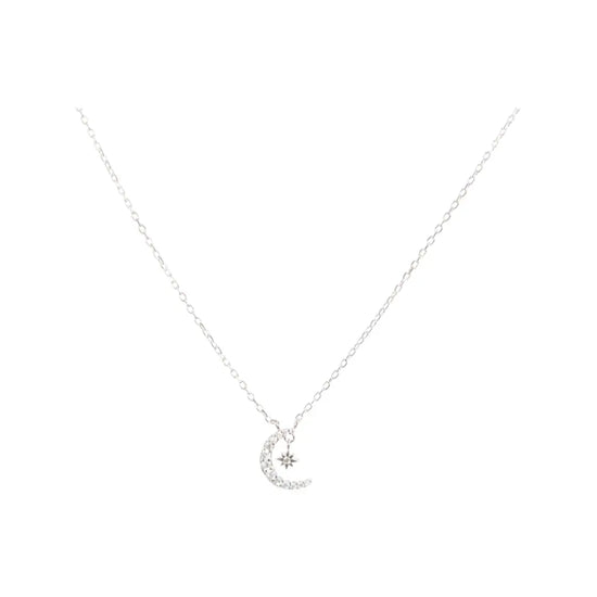 Star Moon Delicate Chain Necklace Sweetwater Labs