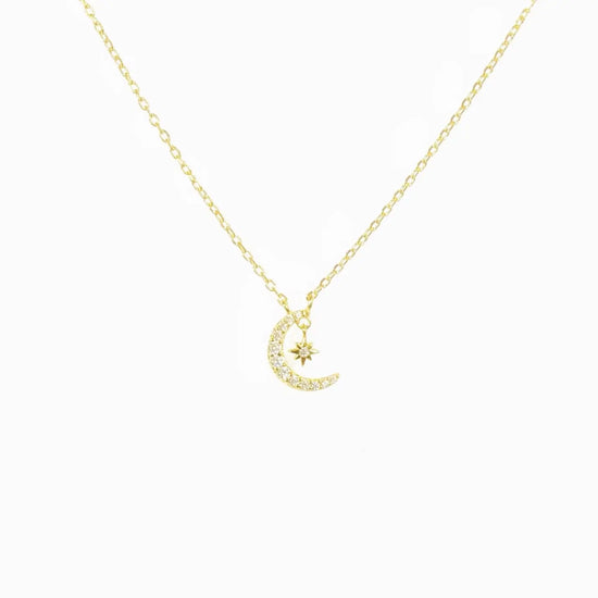 Star Moon Delicate Chain Necklace Sweetwater Labs