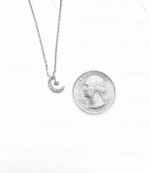 Star Moon Delicate Chain Necklace Sweetwater Labs
