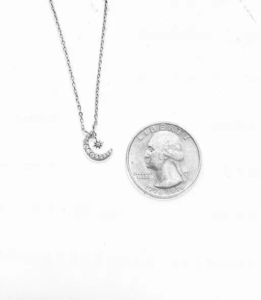 Star Moon Delicate Chain Necklace Sweetwater Labs