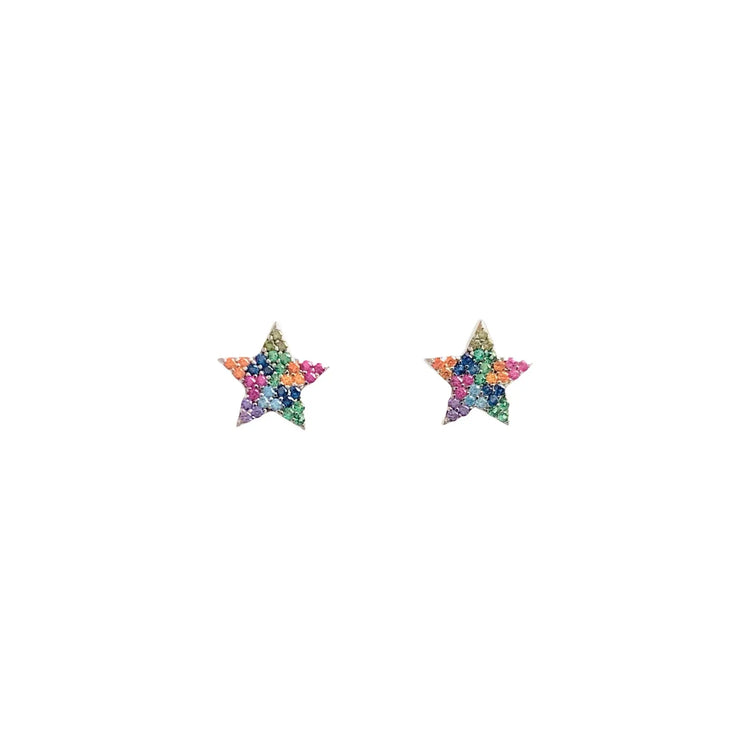 Star Stud Rainbow Earrings (silver or gold) Sweetwater Labs