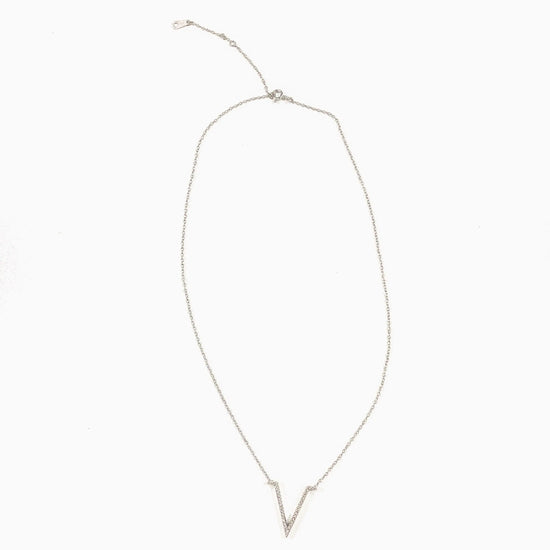 Sterling Silver V Diamond Necklace Sweetwater Labs