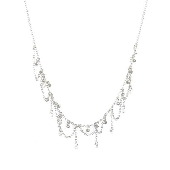 Sterling Silver Vintage Crystal Necklace Sweetwater Labs