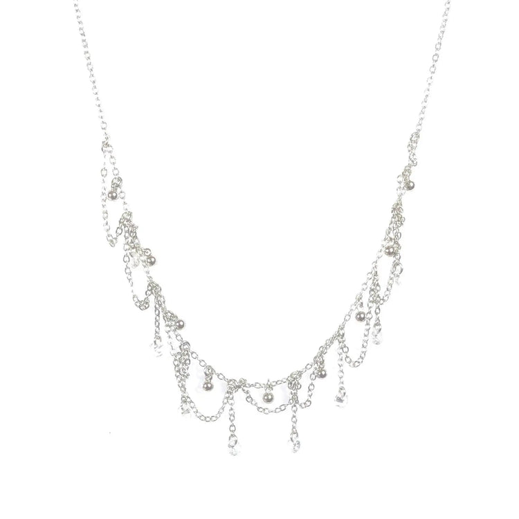 Sterling Silver Vintage Crystal Necklace Sweetwater Labs