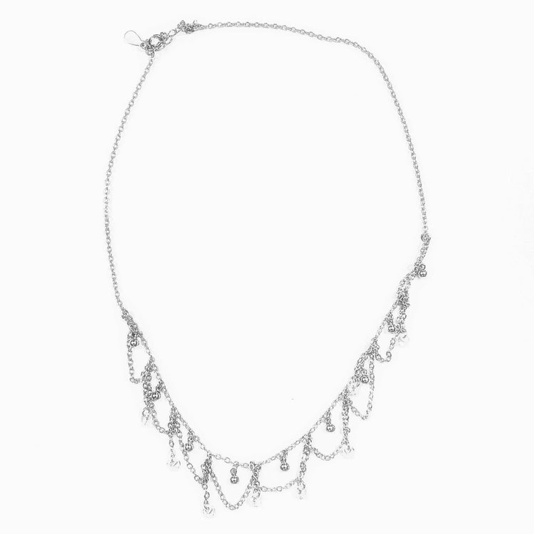 Sterling Silver Vintage Crystal Necklace Sweetwater Labs