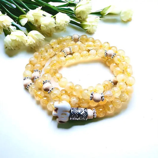 Energy Stone Wrap Bracelet/ Necklace (Citrine) Sweetwater Labs