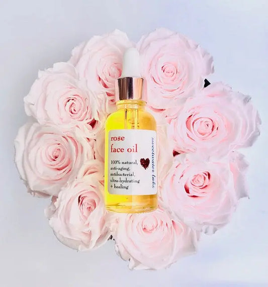ROSE FACE OIL For Super Nourished + Glowing Skin.  VANITY FAIR TOP PICK FACE MOISTURIZER Sweetwater Labs