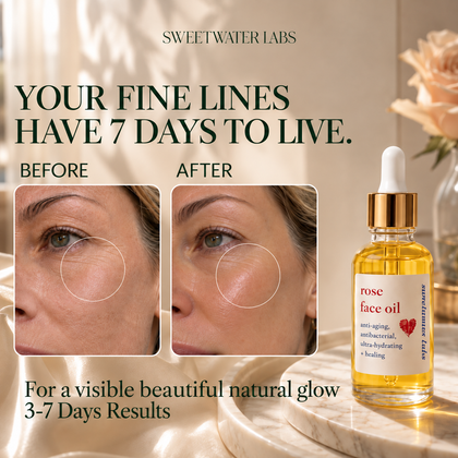 ROSE FACE OIL For Super Nourished + Glowing Skin.  VANITY FAIR TOP PICK FACE MOISTURIZER - Sweetwater Labs