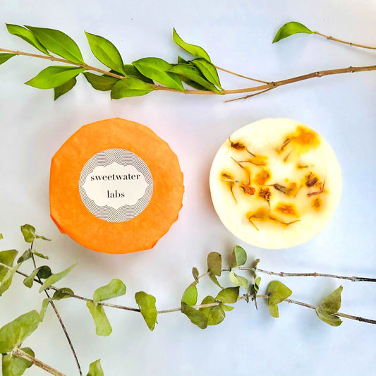 2-SIDED GOAT'S MILK LOOFAH SOAP (GEORGIA PEACH). Ultra hydrating, smells like fresh peaches. 4 pack Sweetwater Labs