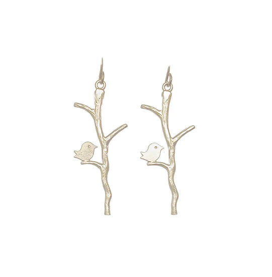 Bird Branch Earrings (gold or silver) Sweetwater Labs