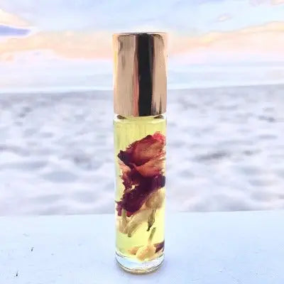 Bliss Flower Oil Roll On Perfume. Stress reliever + mood lifter. 100% natural alternative to chemical fragrances! Sweetwater Labs