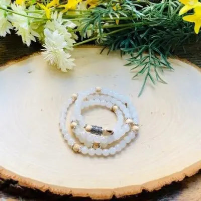 Energy Stone Wrap Bracelet/ Necklace (Moonstone) Sweetwater Labs
