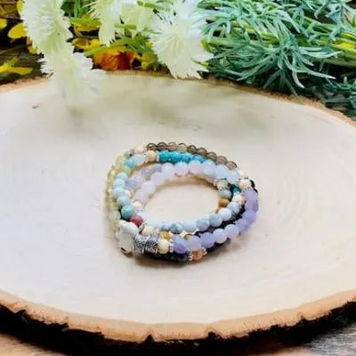 Energy Stone Wrap Bracelet/ Necklace (Multi-Stone) Sweetwater Labs