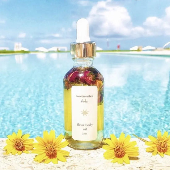 Fleur Body Oil. Beautiful mix of floral oils to hydrate + nourish skin Sweetwater Labs
