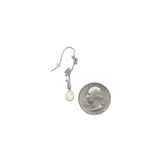 Flower Branch Drop Moonstone Earrings Sweetwater Labs