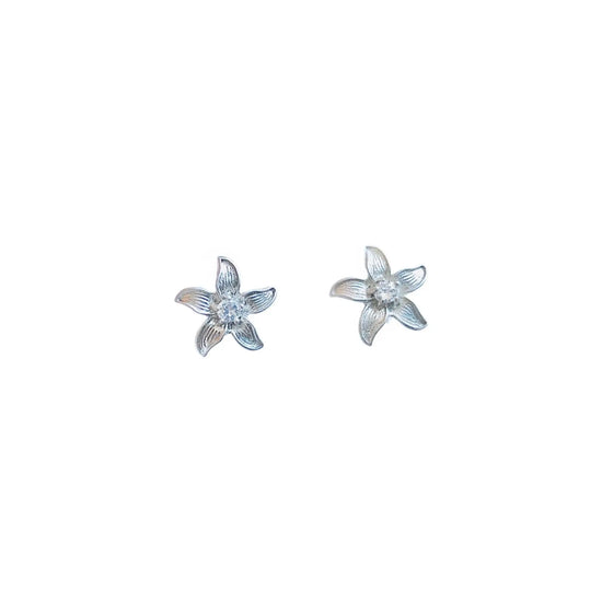 Flower + Crystal Stud Earrings Sweetwater Labs