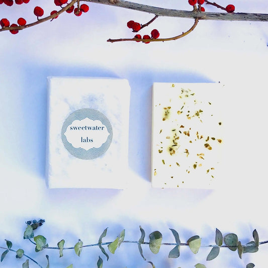 GOAT'S MILK SOAP (VERTI). Ultra hydrating, notes of cedar + bergamot 4 pack Sweetwater Labs