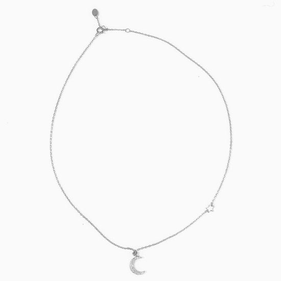 Hanging Moon + Star Necklace (sterling silver or 16K gold) Sweetwater Labs