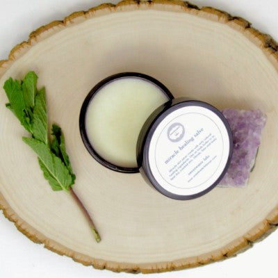 Miracle Healing Salve, Mint. Made with nature's most healing ingredients. Instantly relieves dry skin Sweetwater Labs
