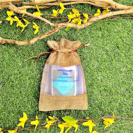 NEW LOOK! 100% Natural Hand Sanitizer 2 oz - 2 pack with leakproof bag (French Lavender Scent) Sweetwater Labs