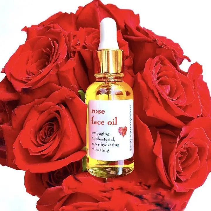 Rose Face Oil. Pure Bulgarian Rose and Argan Oils. Super Nourishing + Hydrating.  Incredible Results Sweetwater Labs