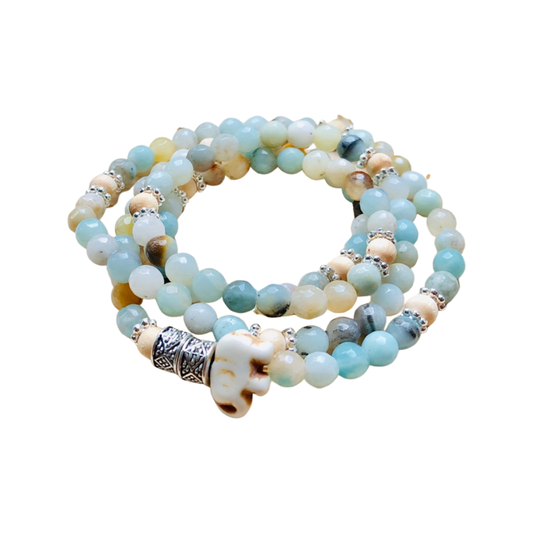 Energy Stone Wrap Bracelet/ Necklace (Amazonite) Sweetwater Labs