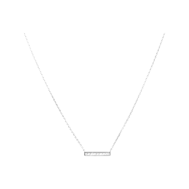 Bar Necklace with tiny diamonds (gold or silver) Sweetwater Labs