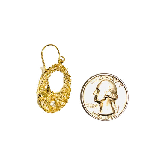 Bird's Nest Earrings with Crystal Egg Sweetwater Labs