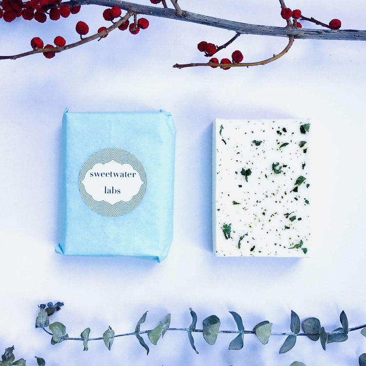GOAT'S MILK SOAPS (EUCALYPTUS MINT). Ultra hydrating, Clean, fresh eucalyptus scent 4 pack Sweetwater Labs