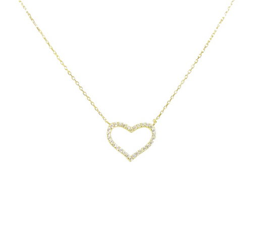 Diamond Heart Necklace (sterling silver or 16K gold) Sweetwater Labs