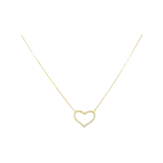 Diamond Heart Necklace (sterling silver or 16K gold) Sweetwater Labs