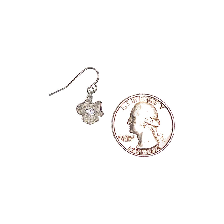 Petite Flower Drop  Earrings (rose gold or silver) Sweetwater Labs